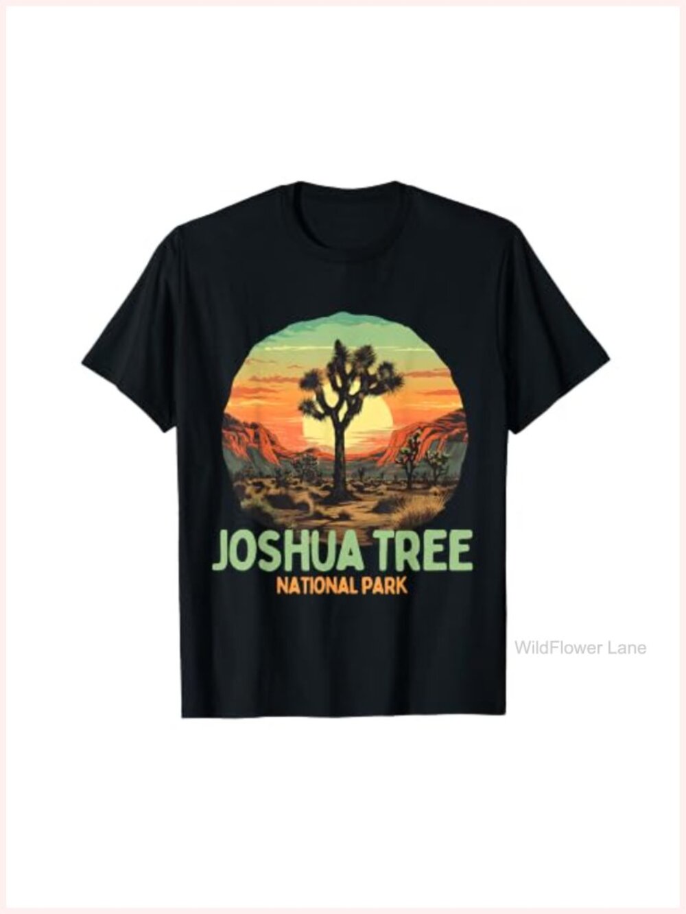 Retro Joshua Tree National Park T-Shirt Classic Fit Short Sleeve Tee